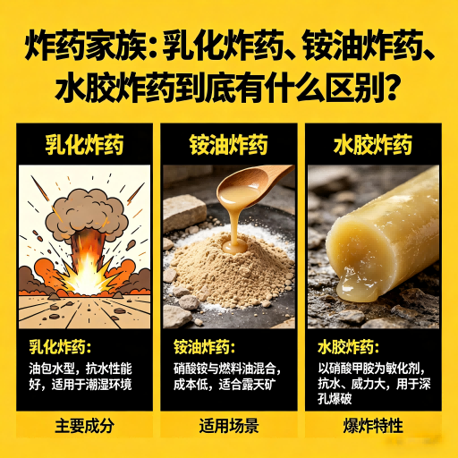 湛江炸药家族：乳化炸药、铵油炸药、水胶炸药到底有什么区别？
